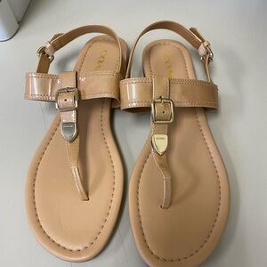 Shimmer nude COACH sandals